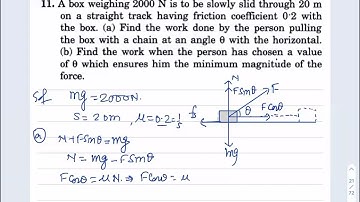 Q 11 HC Verma Solutions | Chapter 8: Work & Energy | Exercise Question11