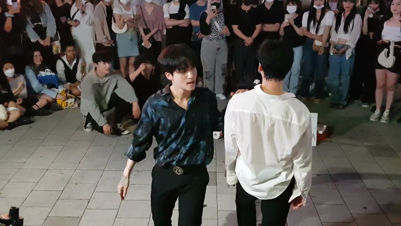20220622 hongdae busking 홍대 댄스팀 (전 DOB멤버) 아큐아(AQA) 버스킹 14 - 으르렁 (Growl) _ EXO