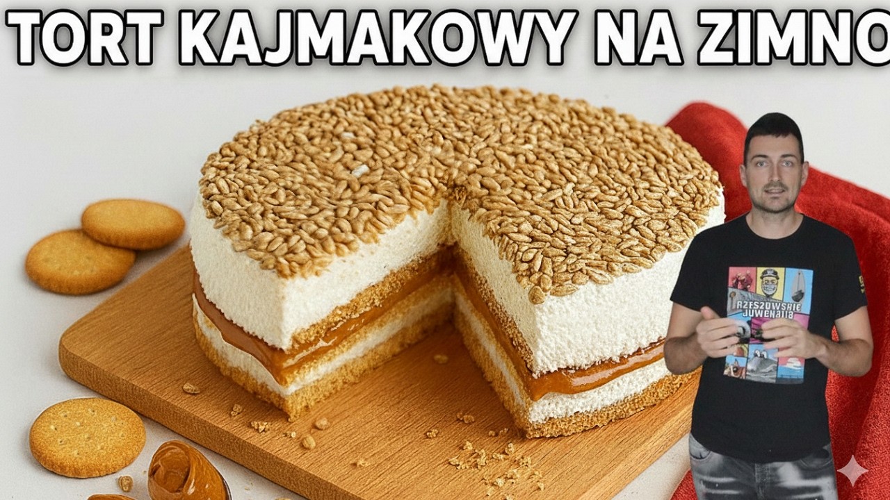 Tort kajmakowo kokosowy na zimno