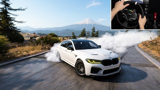 DLSS 5 | F90 BMW M5 CS Scenic Drift and POV - Forza Horizon 6 | Moza R5 Wheel Gameplay screenshot 4