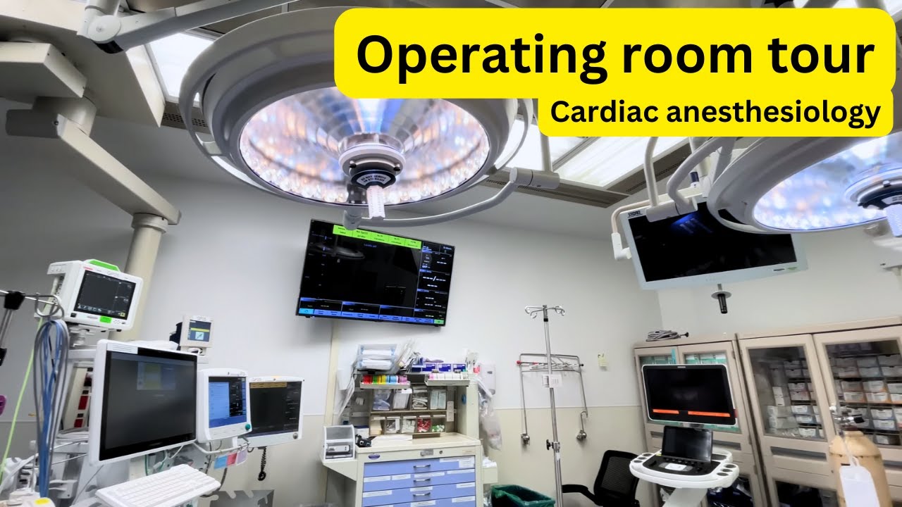 ⁣Cardiac anesthesia operating room tour: Open heart surgery setup