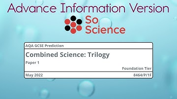 Combined Science: Trilogy AQA 2022 Physics Paper 1 Foundation Prediction With Advance Information