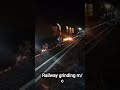 RAILWAY GRINDING MACHINE WORK @TheRailwayinsider @railyha @Swarailiaball @com