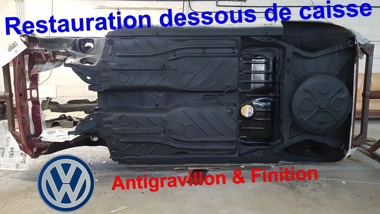 Restauration Golf 1 - Antigavillonage dessous de la caisse  - 🔧7