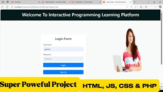 Simple & Powerful Web App using HTML, CSS, JS & PHP – Step by Step