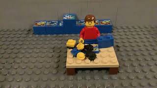 Lego Man Builds Another Lego Set