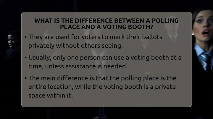 What Is The Difference Between A Polling Place And A Voting Booth? - Election Central Channel