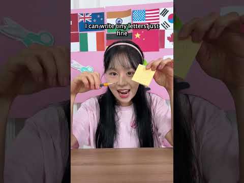 Small Pencil vs. GIANT Pencil: Who Can Write Better? ✏️🤯