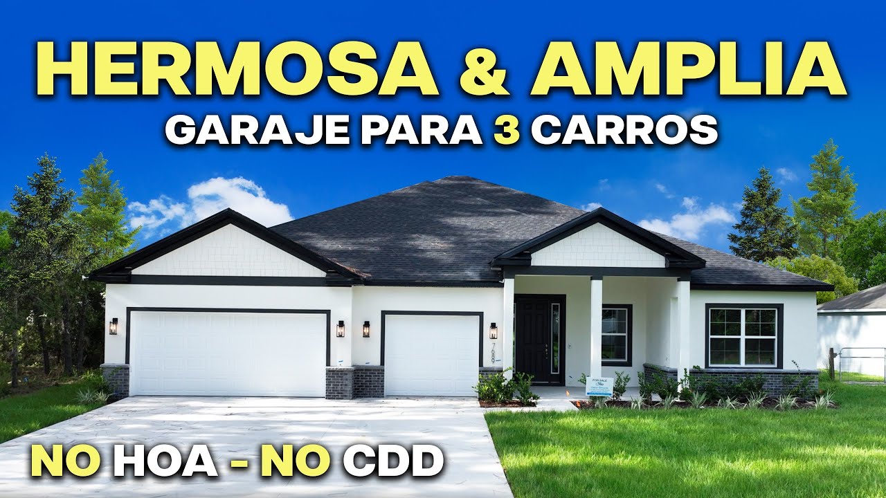 😍 Casa NUEVA 2025 en Ocala | 4 Hab + 3 Baños | ¡AMPLIA y sin HOA/CDD!