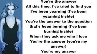 Britney Spears - The answer (lyrics)