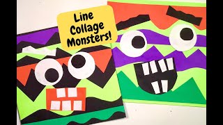 Line Collage Monsters!