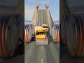 Cars &amp; School Bus vs Hydraulic Crush - BeamNG.Drive