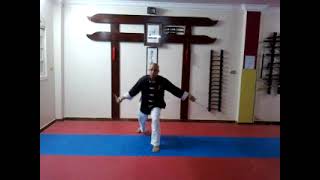 Sai practsing Sensei Eid samurai       イードサムライ先生