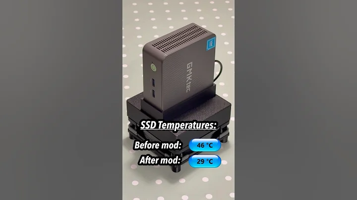 Reduce temperatures SSD CPU & memory - GMKtec Nucbox G3 Plus Mini PC 3D print chimney mod + case fan