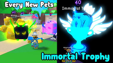 I Got Immortal Trophy New Secret Pet! Hatched Iridium Prisma & Uranium Hybrid - Bubble Gum Simulator