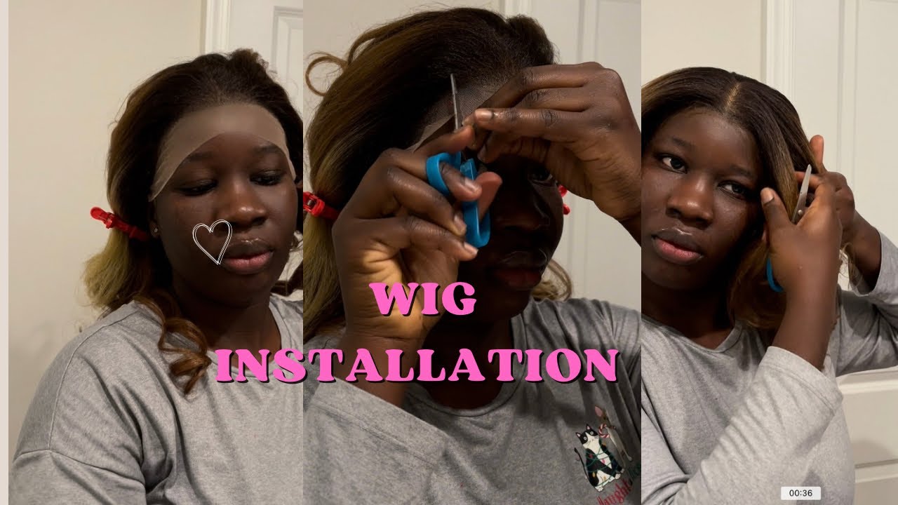 INSTALL MY WIG WITH ME FOR THE FIRST TIME - YouTube
