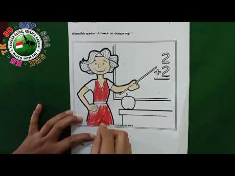 Mewarnai gambar guru ( kelas TKA) - YouTube