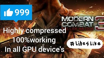 How To Download Modern Combat 3 Fallen Nation Highly compressed with gameplay proof 100% working