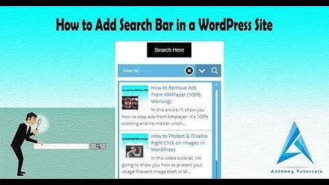 How to Add Search Bar in a WordPress Site | Anthony Tutorials