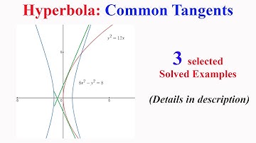 Hyperbola: Common tangents: 3 selected problems (details in description)