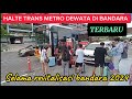 Halte baru trans metro dewata di bali airport  jalan dari halte ke terminal domestik