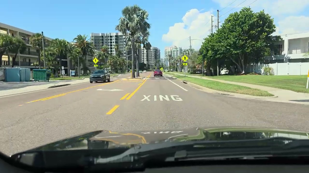 Take a ride with me north on Gulf Blvd from Belleair to Sand Key Park 8-7-2025