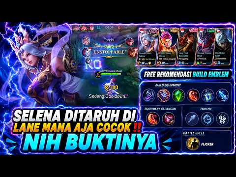 SELENA GAMEPLAY MAIN DI MID BEGINI JADINYA LELE DIMANA MANA ‼️🤣 HIGHLIGHT MOBILE LEGENDS