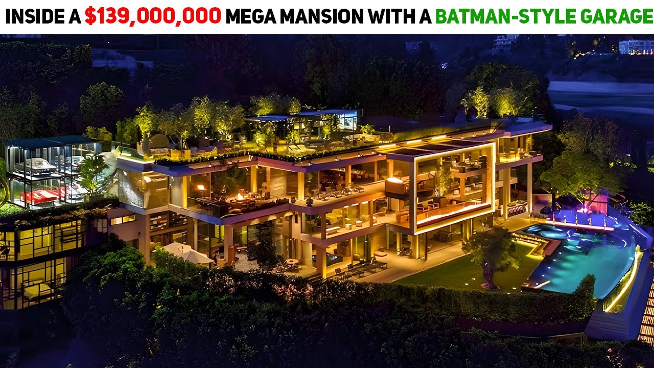 Inside a $139 Million Los Angeles Mega mansion with a Batman Style Garage