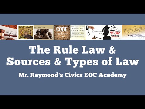 वीडियो: कानून के स्रोतों के प्रकार