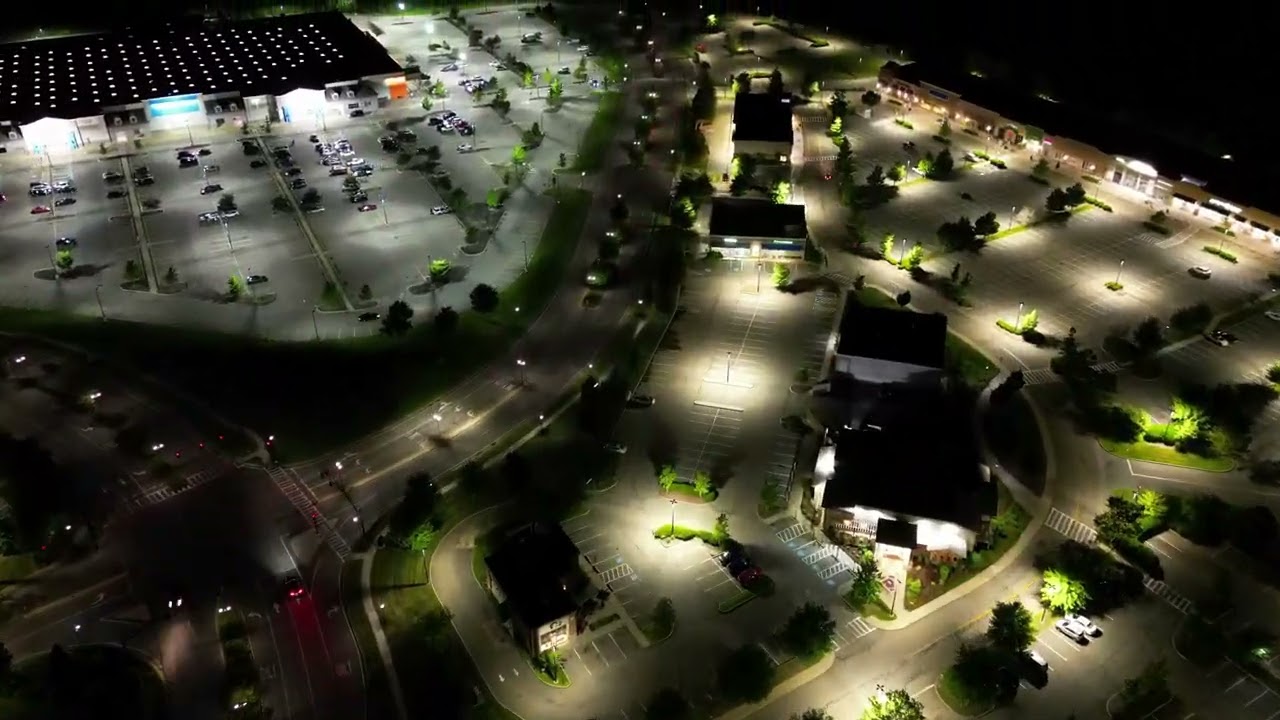 Nighttime hyperlapse of the parking lots by Best Buy, Colony Place, Plymouth, MA