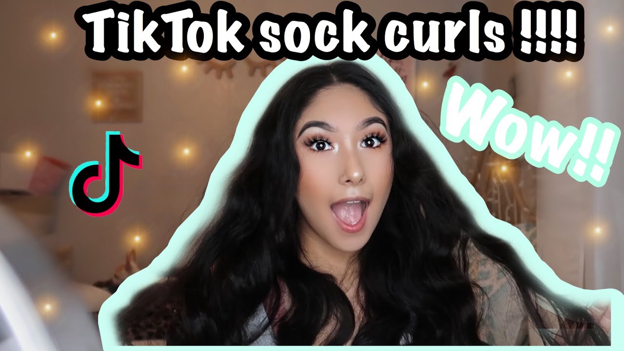 TIKTOK TREND: SOCK CURLS (AMAZED) - YouTube