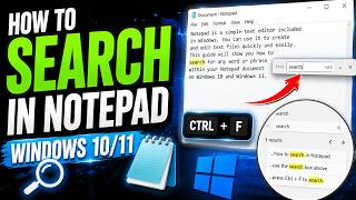 How to Search in Notepad on Windows 10/11