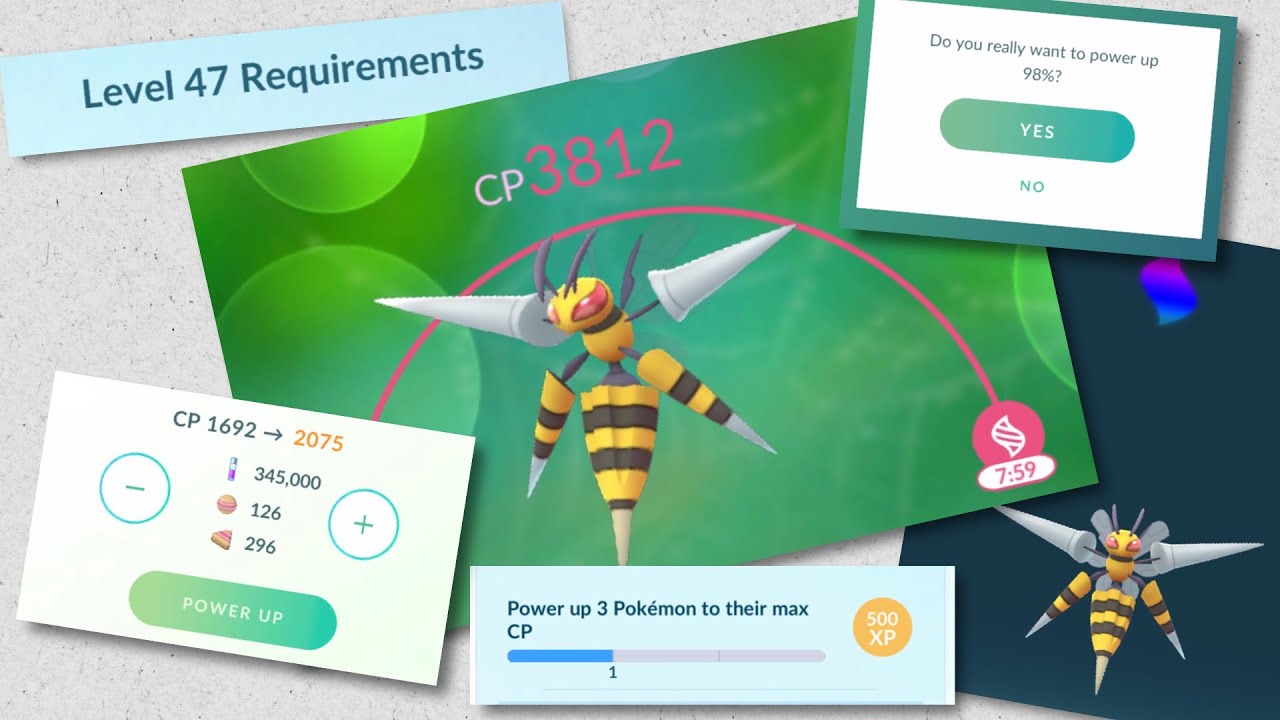 MAXING OUT Beedrill to Level 50 - Mega Evolve