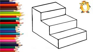 Раскраска для детей ЛЕСТНИЦА. Мультик - Раскраска. Учим цвета II ОБУЧАШКА ТВ