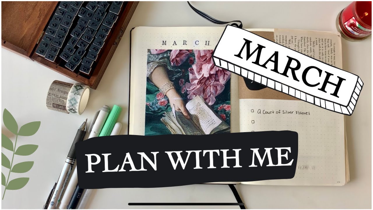 PLAN WITH ME | march 2021 bullet // reading journal