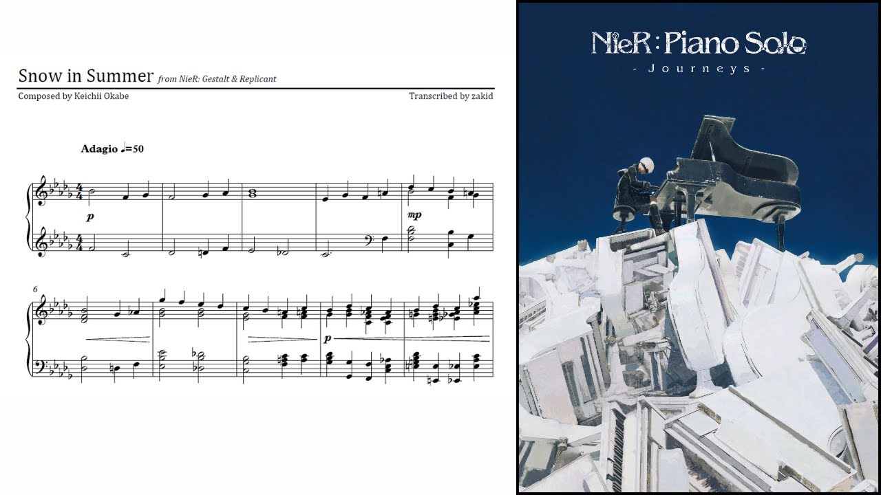 Snow in Summer (NieR: Piano Journeys) - piano transcription