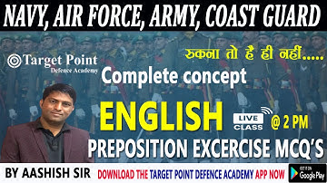 PREPOSITION | ENGLISH BY ASHISH SHARMA SIR || Target Point Defence Academy Jaipur