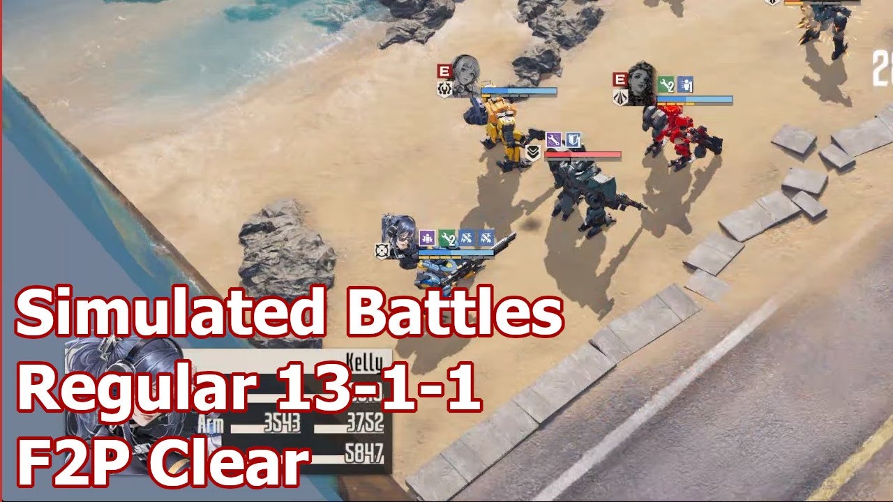 [Mecharashi] Simulated Battles Regular 13-1-1 F2P Clear