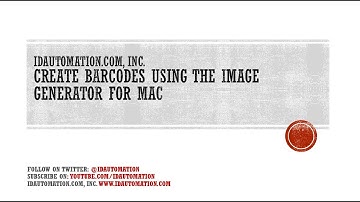 Create Barcodes using the Barcode Image Generator for Mac