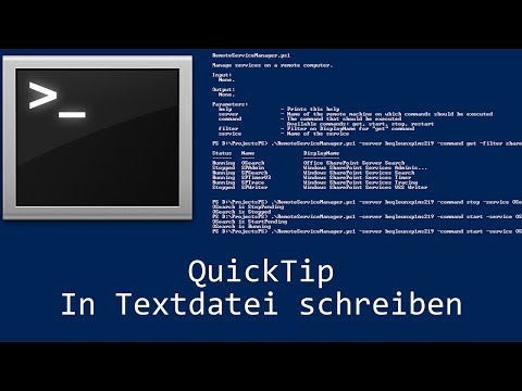 QuickTip #54 - Batch In Textdatei schreiben | Batch Tutorials | write in textfile