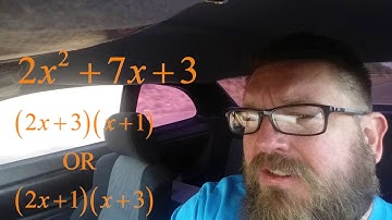 Factoring Under in the Influence of Driving - Factoring Quadratics Guess and Check Method