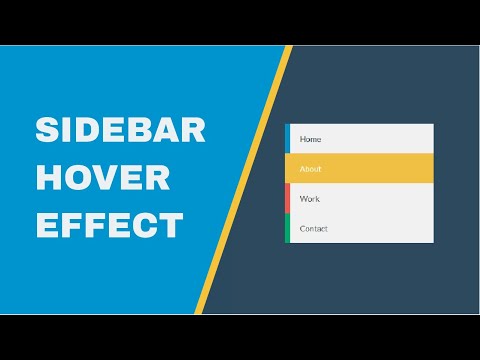 Sidebar hover effect | HTML and CSS | GridDev