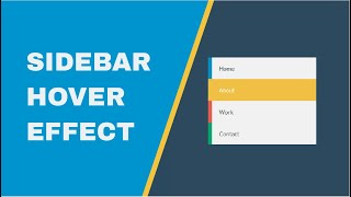 Sidebar hover effect | HTML and CSS | GridDev
