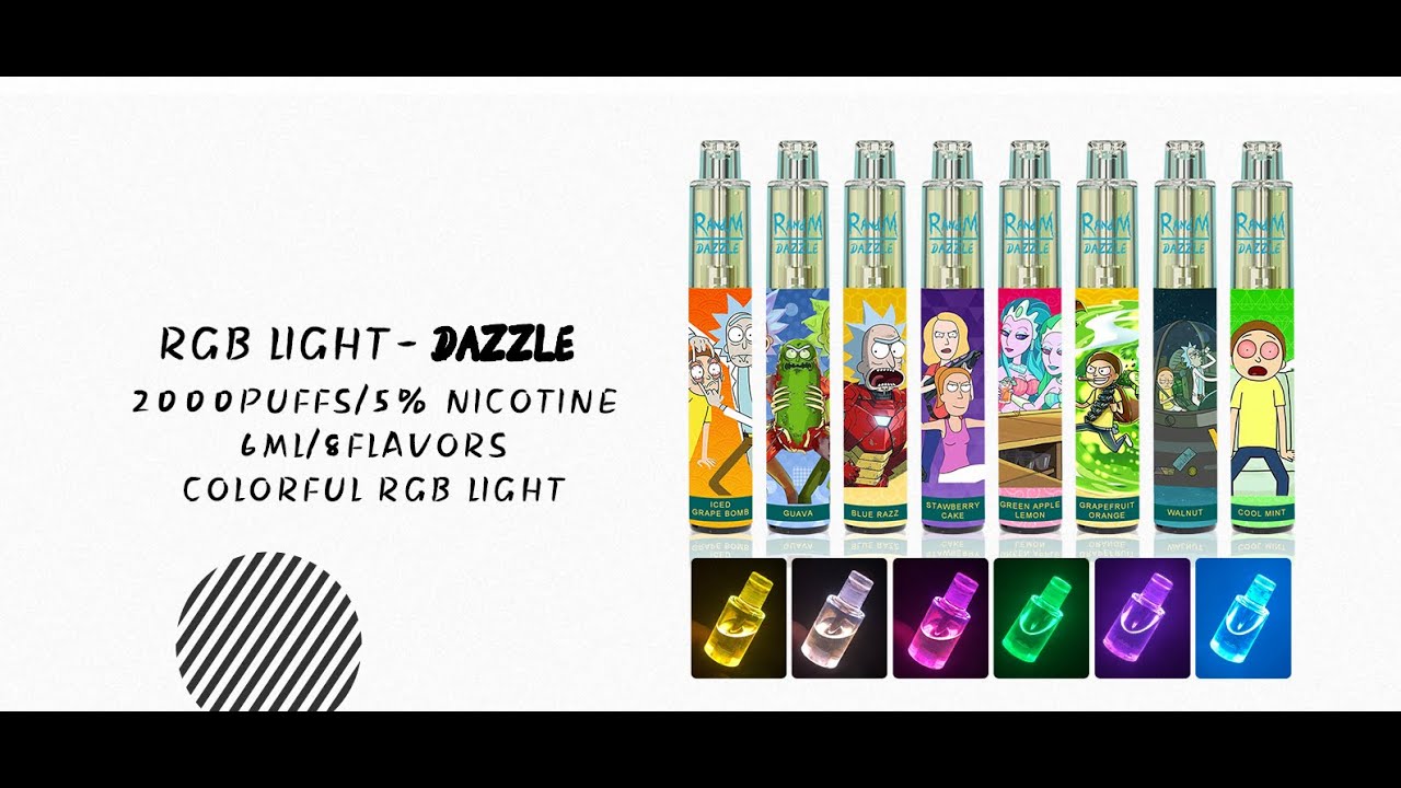 RandM Dazzle RGB Light Disposable Vape Pod Device