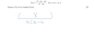 OCR Core 4 Jan 2007 q1 - Rational Functions/Algebraic Fractions