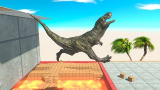 Jump Over the Lava Trap Pool  Animal Revolt Battle Simulator