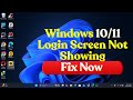 Windows 10/11 Login Screen Not Showing — Permanent Fix (2025 Working Solution)