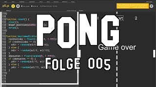 JavaScript Tutorial | Pong #05 [German]