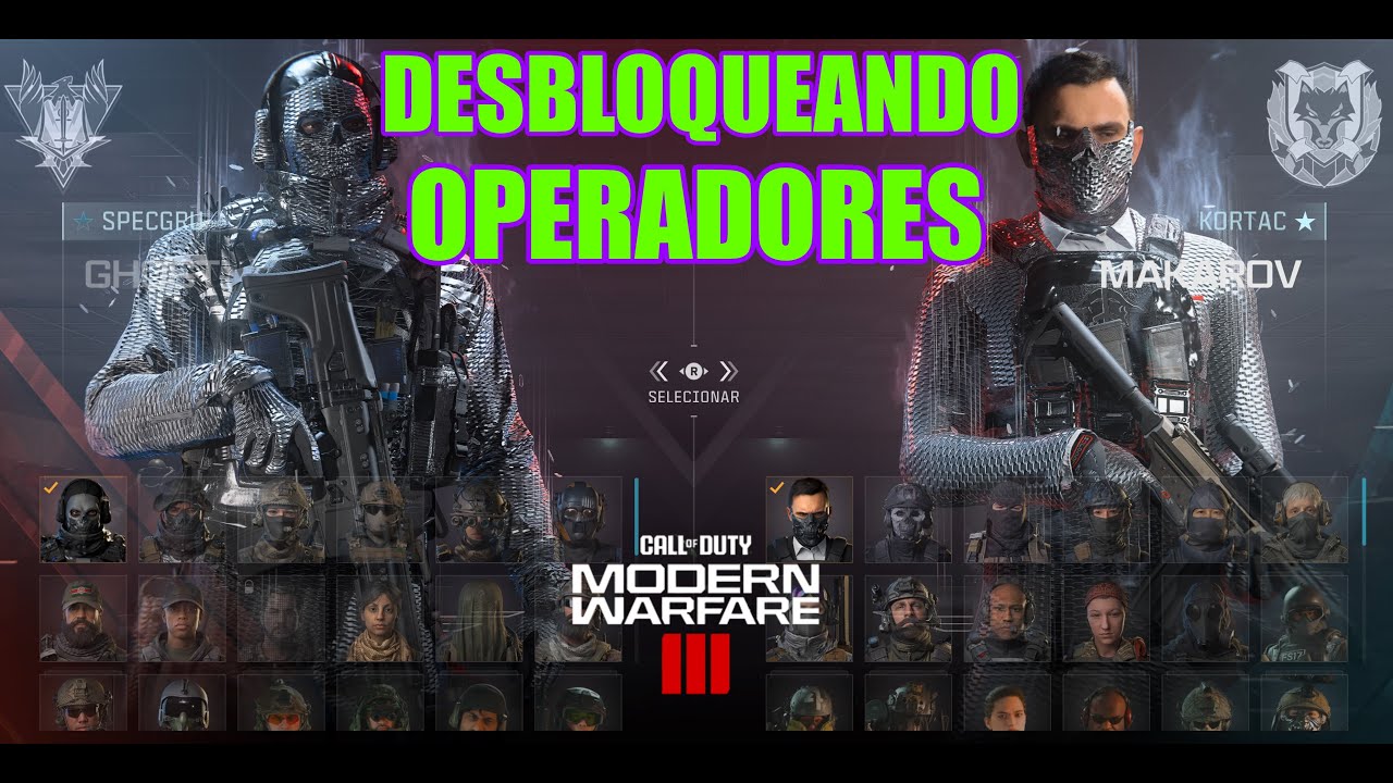 COMO DESBLOQUEAR TODOS OS OPERADORES DO MODERN WARFARE III - YouTube