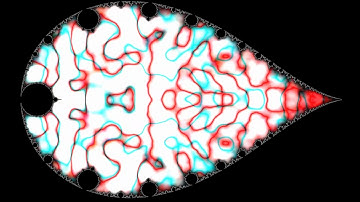 Inversed mandelbrot fractal & waves